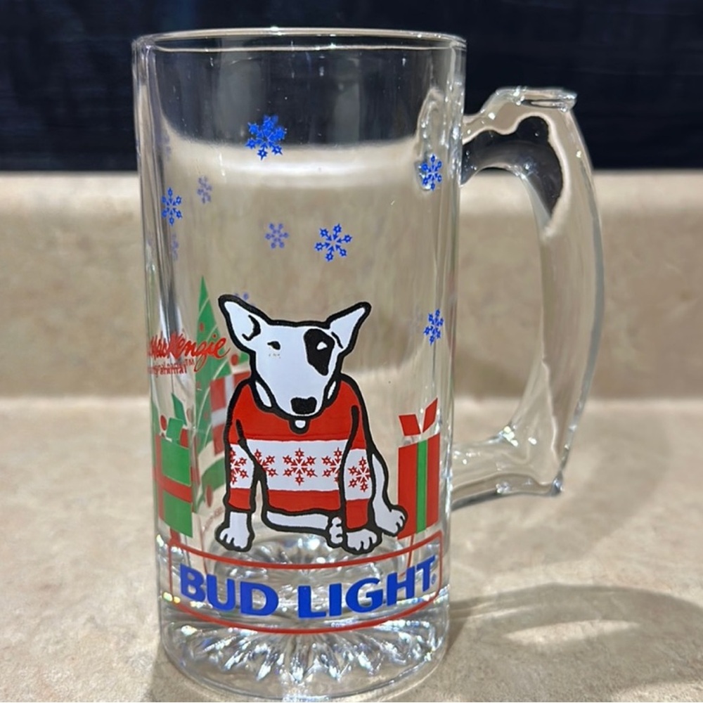 Vintage 1980’s Bud Light/Spuds MacKensie Christmas Beer Mug